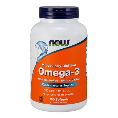 Now Foods Omega-3 Enteric Coated 180 Kapsułek