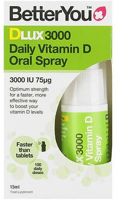 BetterYou D3000 Witamina D w Sprayu Doustnym Na Kości Zęby i Odporność 15ml