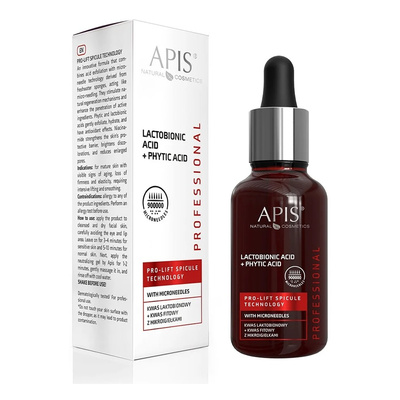 Apis Professional Pro-Lift Spicule Technology Kwas Laktobionowy + Kwas Fitowy z Mikroigiełkami 30ml