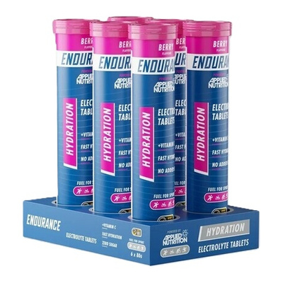 Endurance Hydration Electrolyte Effervescent Tablets, Berry - 6 x 20 tabs
