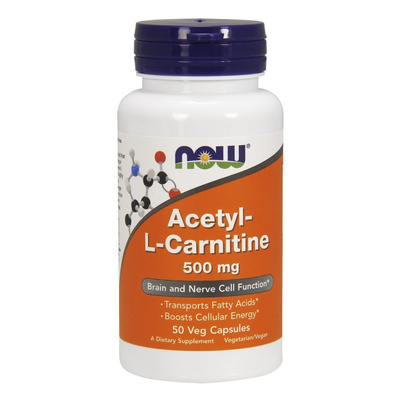 Acetyl-L-Carnitine, 500mg - 50 vcaps