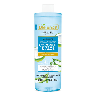 Bielenda Hydra Care Kokos i Aloes Nawilżający Płyn Micelarny 3w1 do Suchej i Odwodnionej Cery 500ml