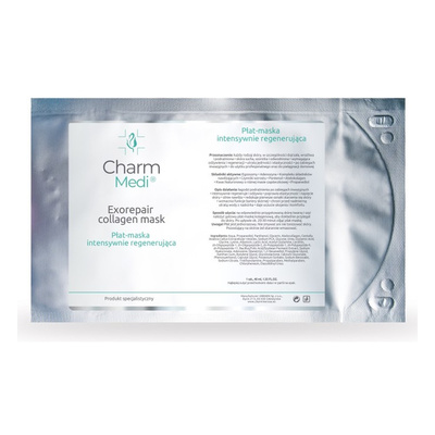 Charmine Rose Exorepair Collagen Mask Intensywnie Regenerująca Płat-Maska Kolagenowa 1 Sztuka