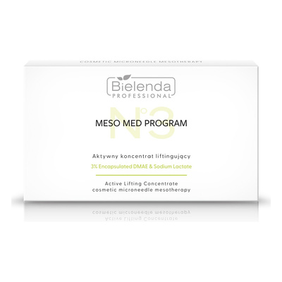 Bielenda Professional Meso Med Program Aktywny Koncentrat Liftingujący z 3% Enkapsułkowanym DMAE 10 x 3ml