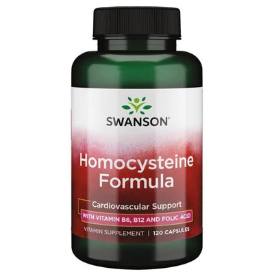 Swanson Homocysteine Formula na Wsparcie Homocysteiny 120 Kapsułek