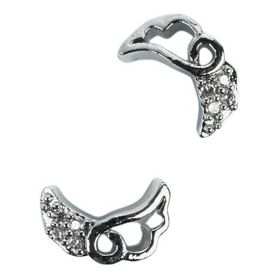 Semilac 791 Silver Wings Nail Art Decorations 2pcs