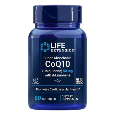 Super-Absorbable CoQ10 (Ubiquinone) with d-Limonene, 100mg - 60 softgels