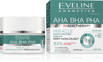 Eveline 3 X Acid Therapy Nawilżający Krem na Dzień i na Noc 50ml