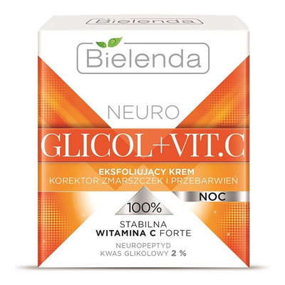 Bielenda Neuro Glicol + Vitamin C Eksfoliujący Krem Korektor Zmarszczek na Noc 50ml