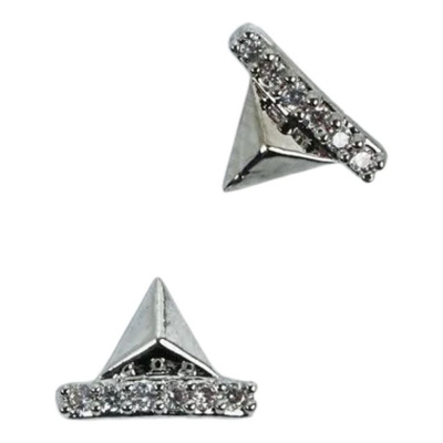 Semilac 783 Nail Decoration Silver Pyramids 2pcs