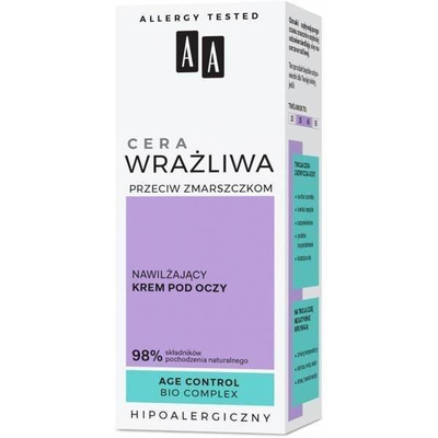 AA Sensitive Skin Hipoalergiczny Nawilżający przeciw Zmarszczkowy Krem pod Oczy 15ml