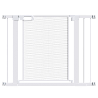 PawHut Pet Safety Gate, for Doorways, Staircases, Hallways, with Extensions Kit, 75-103cm - White