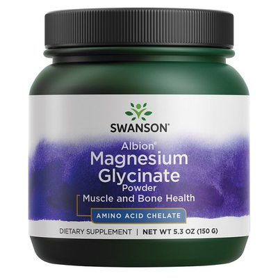 Swanson Albion Glicynian Magnezu w Proszku na Mięśnie i Nerwy 150g
