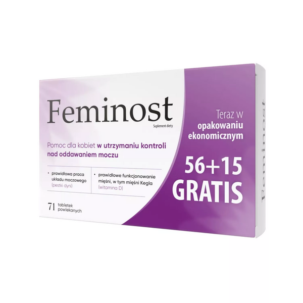 Feminost Wspiera Pęcherz i Odporność Kobiet 56 + 15 Tabletek