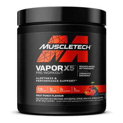 Vapor X5 Pre-Workout, Fruit Punch - 247g