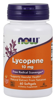 NOW Foods Likopen 10mg Na Zdrowie Naczyń Krwionośnych i Prostaty 60 Kapsułek