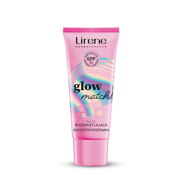 Lirene Glow Match! Baza Rozświetlająca SPF15 Soczysta Poziomka 30ml