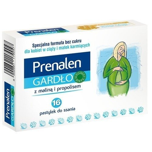 Prenalen Gardło Pastylki do Ssania dla Kobiet w Ciąży i Karmiących 16 Pastylek