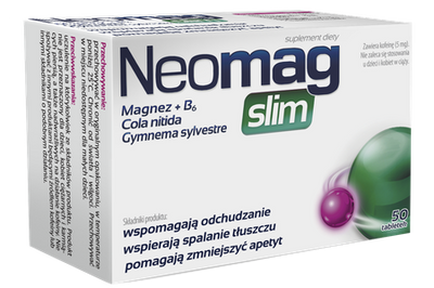 Neomag Slim Wspierający Kontrolę Wagi z Magnezem i B6 50 Tabletek