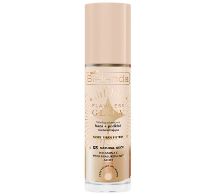 Bielenda Flawless Glow Baza i Podkład Rozświetlający 03 Natural Beige 30ml