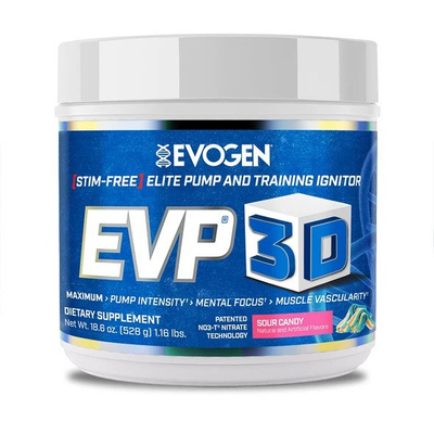Evogen EVP 3D Bezstymulacyjna Przedtreningówka na Pompę i Skupienie Sour Candy 528g