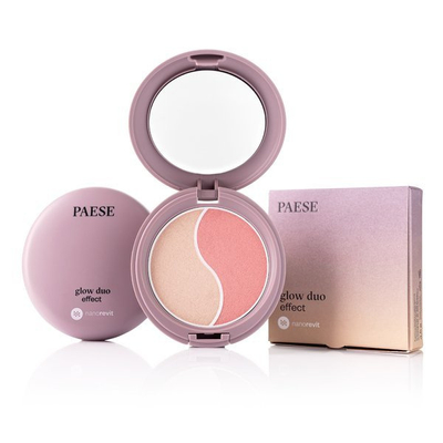 Paese Nanorevit Glow Duo Effect Puder Rozświetlający i Róż do Policzków 4.5g