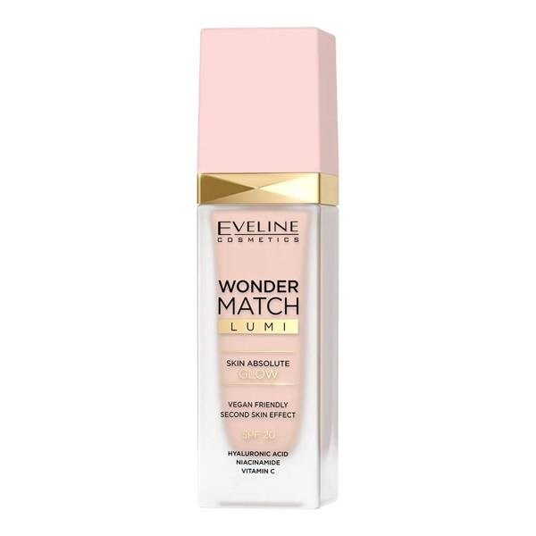 Eveline Wonder Match Lumi Rozświetlający Podkład SPF 20 Nr 25 Warm Nude 30ml