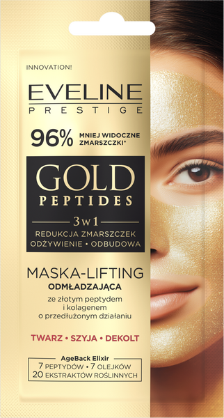 Eveline Gold Peptides Maska Liftingująco-Odmładzająca ze Złotym Peptydem i Kolagenem 8ml