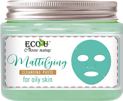 EcoU Matująco-Oczyszczająca Pasta do Tłustej Cery Zielona Glinka 150ml
