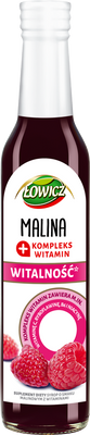 Łowicz Kompleks Witamin Witalność Syrop Malinowy z Kompleksem Witamin A D C i Biotyną 250ml
