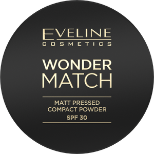 Eveline Wonder Match Matowy Puder Prasowany z Filtrem Ochronnym SPF30 Nr 01 Light Beige 8g