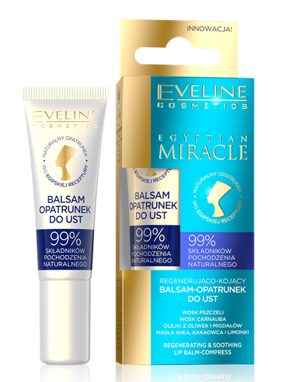 Eveline Egyptian Miracle Regenerujący i Kojący Balsam Opatrunek do Ust 12ml