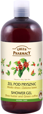Green Pharmacy Naturalny Żel pod Prysznic z Masłem Shea i Zieloną Kawą 500ml