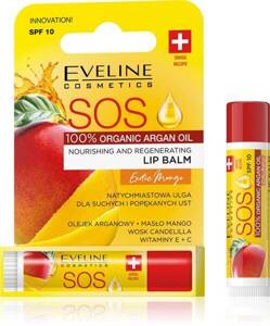 Eveline SOS Odżywczy Regenerujący Balsam dla Suchych i Popękanych Ust Mango SPF10 1 Sztuka