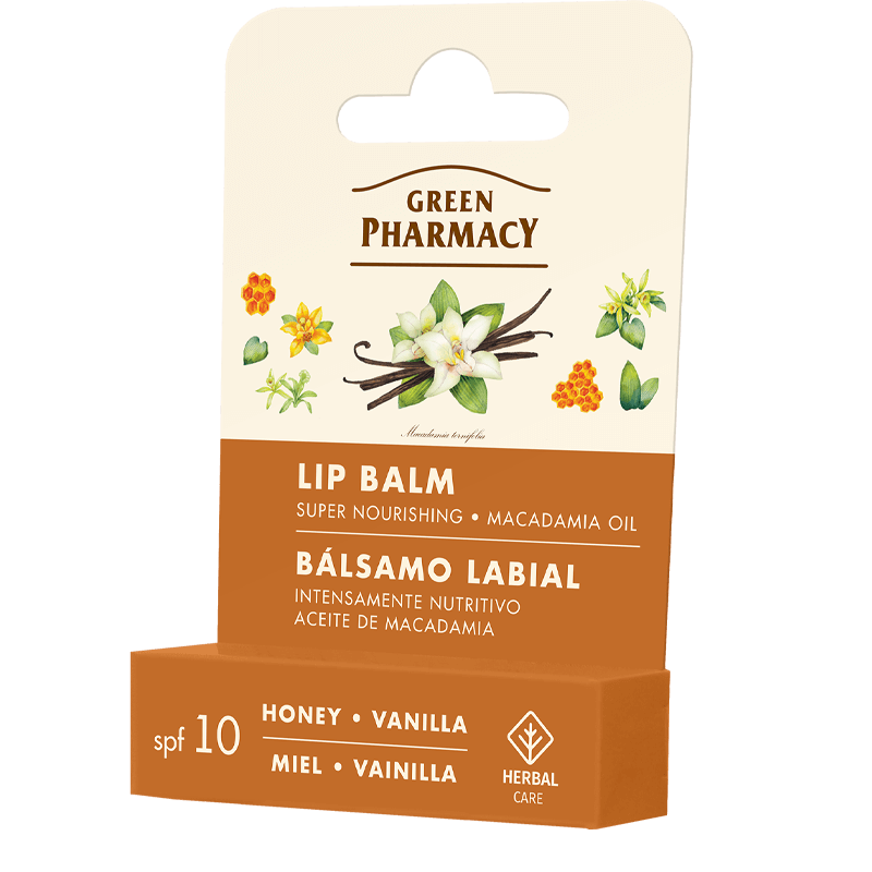 Green Pharmacy Odżywczy Balsam do Ust z Miodem i Wanilią SPF 10 4.8g