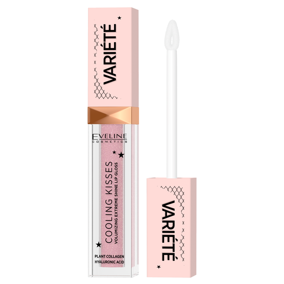 Eveline Variete Cooling Kisses Błyszczyk Zwiększający Objętość Ust z Efektem Chłodzącym Nr. 02 Sugar Nude 6.8ml