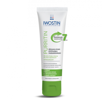 Iwostin Purritin Aktywny Krem Eliminujący Niedoskonałości 40 ml