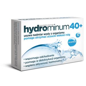 Hydrominum 40+ na Usuwanie Wody z Organizmu dla Kobiet 30 Tabletek