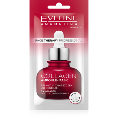 Eveline Face Therapy Professional Ampoule-Mask Collagen Ujędrniająca Maska w Kremie dla Skóry Dojrzałej i Zmęczonej 8ml