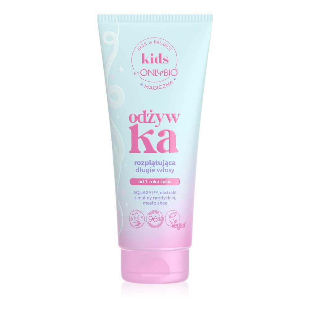OnlyBio Hair in Balance Kids Magiczna Odżywka Rozplątująca Długie Włosy Wiśnia Malina 200ml