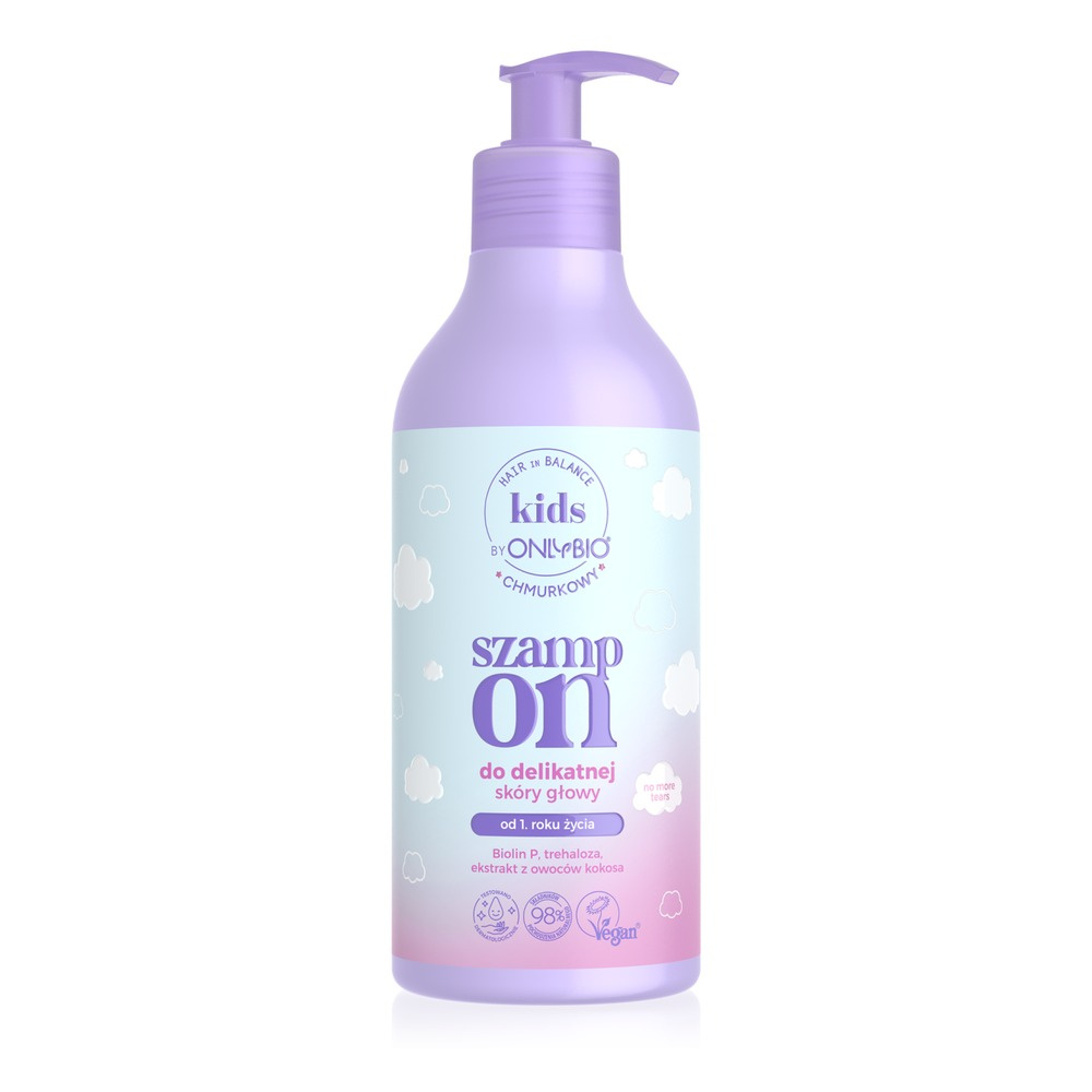 OnlyBio Hair in Balance Kids Chmurkowy Szampon Do Delikatnej Skóry Głowy 400ml