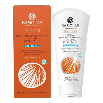 BasicLab Dermocosmetics Protecticus Light Emulsja Ochronna do Ciała SPF 50+ PA++++ 100ml