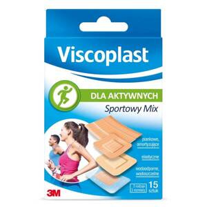Viscoplast Plastry dla Akltywnych Sportowy Mix 15 Sztuk