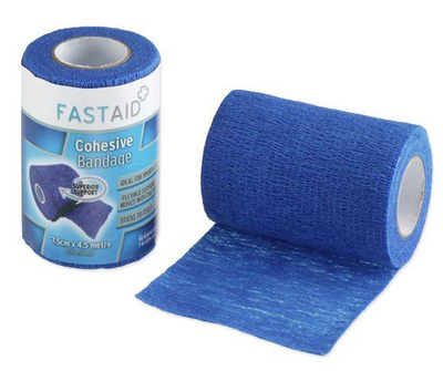 FastAid Elastyczny Bandaż Podtrzymujący Idealny do Użytku Sportowego 7,5 cm x 4,5 m