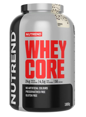 Nutrend Whey Core Białko Serwatkowe Ciasteczkowe Na Wzrost i Utrzymanie Masy Mięśniowej 1800g