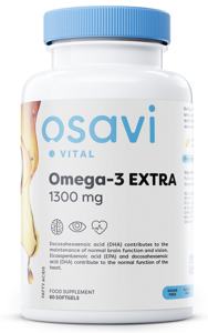 Osavi Omega-3 Extra Destylacja Molekularna 1300mg Cytryna 60 Kapsułek