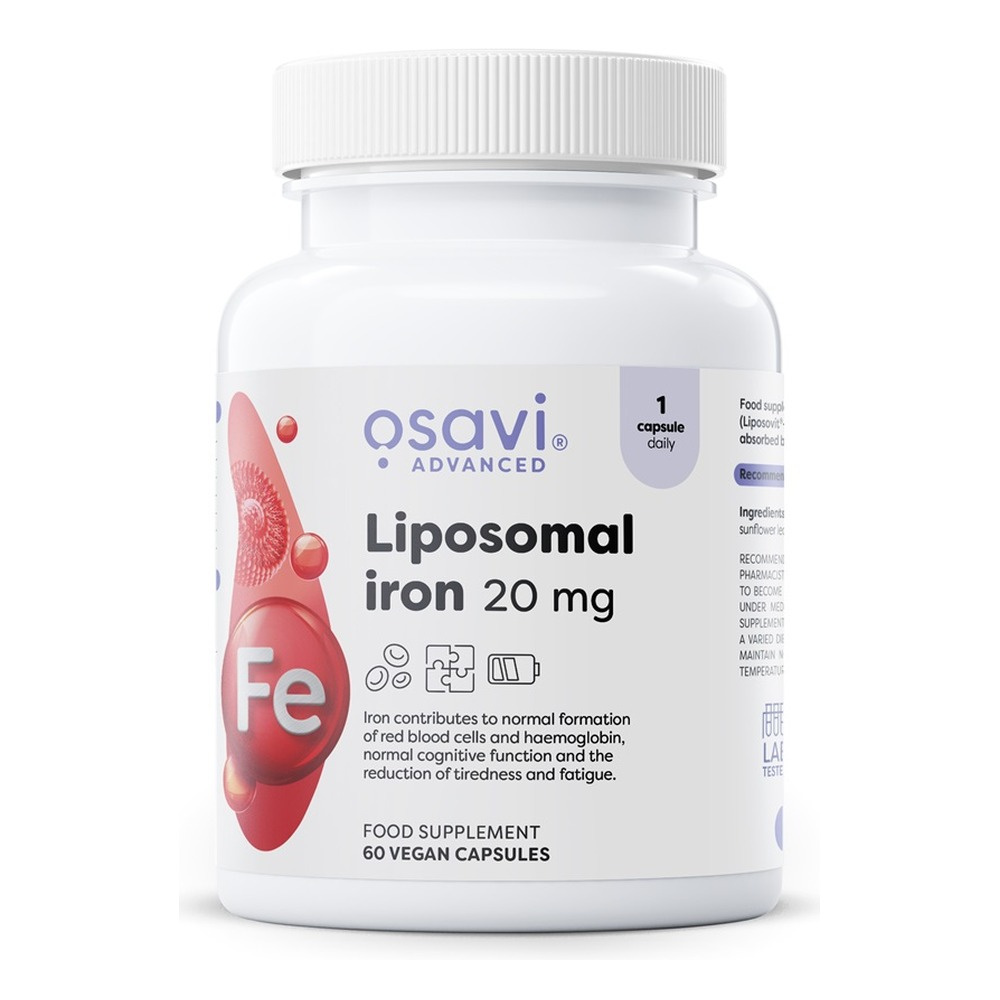 Osavi Żelazo Liposomalne 20 mg 60 wegańskich kapsułek