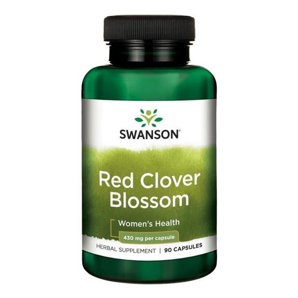 Swanson Red Clover Blossom 430mg Czerwona Koniczyna na Menopauzę 90 Kapsułek