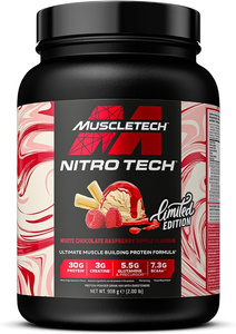 Nitro-Tech, White Chocolate Raspberry Ripple - 908g