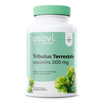 Osavi Tribulus Terrestris zawierający 200mg Saponin 120 wegańskich kapsułek